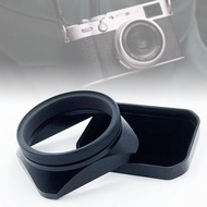 [qwolqn] Square Metal Lens Hood with Lens  Adapter  Replace and  Hood Cap for x100VI x100V x100T