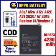 Battery Bateri Compatible For OPPO A3S/ A5S/ A12/ A12E/ A31 2020/ A7 2018/ REALME C1/ REALME 2  BLP6