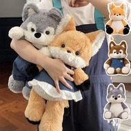 50cm  Animal Plush Toy  Wolf Fox Plushie Anak Patung  Stuffed Soft Wolf Fox Patung Birthday Gifts