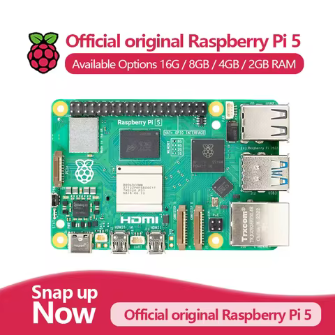 Official Original Raspberry Pi 5 Cortex-A76 Linux 2GB 4GB 8GB 16GB Arm Board Python programlama PCIe