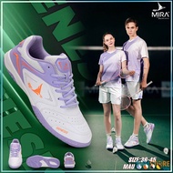 Giày Cầu Lông Mira Genesis Màu Trắng Tím - Giày Thể Thao Nhẹ  Thoáng Khí Dễ Vệ Sinh