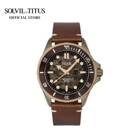 Solvil et Titus Valor 3 Hands Mechanical in Brown Dial and Brown Leather Strap Men Watch W06-03296-007