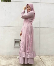 [ COD ] READY GAMIS KRANCANG BROKAT IMPORT TOZZO PREMIUM QUALITY REALPICT 100% GAMIS PESTA INDONESIA