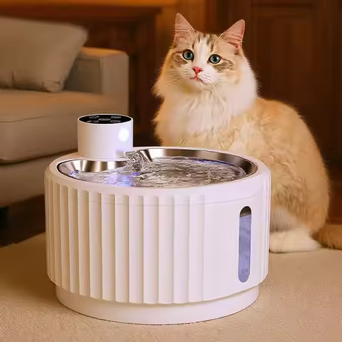 2.8L Automatic Cat Fountain Stainless Steel 1.5M Intelligent Sensing 3 Types of Water Outlet Modes M