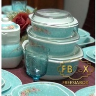 FREESIABOX (READY STOCK) Pink Opal/Green Opal 3pcs Casserole Dinnerware Tableware Kitchenware