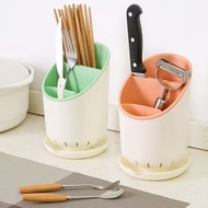 PERALATAN Pba Spoon Fork Chopsticks Holder With Drain / Kitchen Utensils Storage Container Scissors 