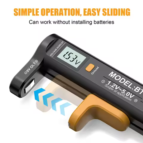 Battery Level Detector Universal Digital LCD Tester AA AAA CD 9V 1.5V Button Cell Voltage Battery Vo