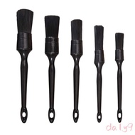 DLAY Pack of 5 Professional Automotive Detail Brushes Snake Head Handle Ergonomic Design for Efficie