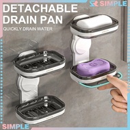 2 Tier 2 in 1 Bar Soap Holder/W8212 2 Tier Bar Soap Box Container for Bathroom Soap Organizer