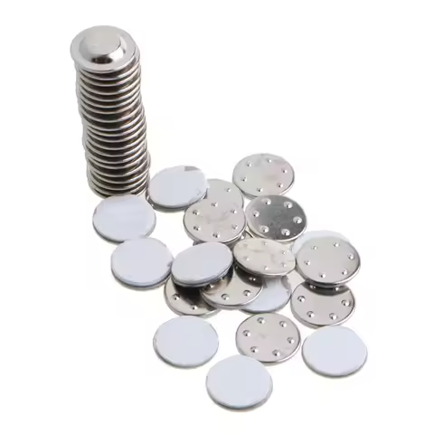 20 Pieces Magnetic Name Badge Round Adhesive Name Tag Brooch Magnetic Buckle Accessories for Name Ta