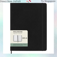 Moleskine 2025 Planner, 18-Month Daily Diary, July Start, Large Size (13cm x 21cm), Soft Cover, Blac