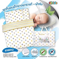 D2kids เบาะที่นอนเด็กแรกเกิดเบาะยางพารา ผ้าคอตต้อนเกรดเอ 100%