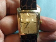 瑞士 ELGIN包金手動男古董錶，26.7x 35.2不含把頭，剛洗油保養，走時正常，表蒙有划痕，3点位侧面有小裂如圖