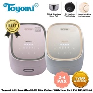 Toyomi 0.8L SmartHealth IH Rice Cooker With Low Carb Pot RC 51IH-08 - White / Pink