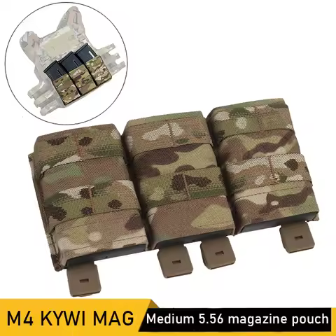Triple medium 5.56 magazine bag, tactical vest magazine bag, M4 KYWI MAG magazine bag, tactical hunt