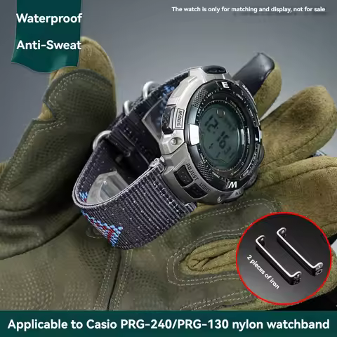 Outdoor Sports Watchband For Casio PRG-240 PRG130 PRG-130Y/T PRW-1500 Modified Canvas Nylon Watch St