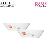 Corelle 2 Pcs Vitrelle Tempered Glass 1.4L Square Round Serving Bowl / Soup Bowl / Cereal Bowl - Daisy Field