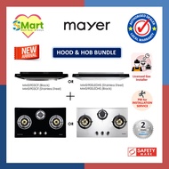 Mayer 3 Burner Hobs and Hood Bundle MMGH883HI / MMSS883HI + MMSI900HS / MMSI903OT