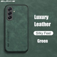ELAXIS Compatible for Samsung Galaxy A26 5G Phone Case Luxury Magnetic Skin Feel Leather Soft TPU Ba