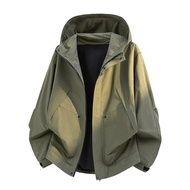 แจ็กเก็ตสำหรับผู้ชายเสื้อโค้ตลำลองธุรกิจขนาดใหญ่สำหรับฤดูใบไม้ร่วง7XL 6XL 8XL เสื้อนอกสีกากีทรงหลวมค