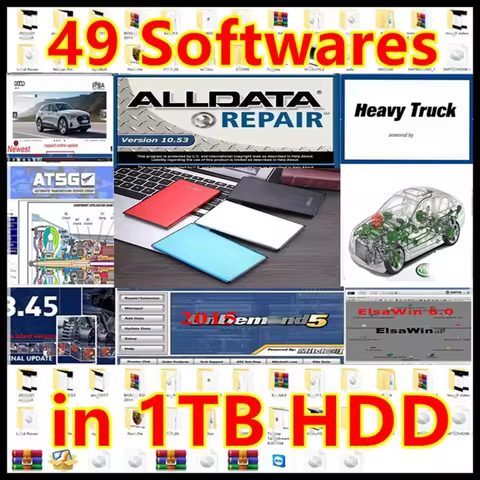 Hot sale Alldata 10.53v repair software mit-c..hell OD5 vivid workshop atsg Elsa-Win 49 in 1tb hdd u