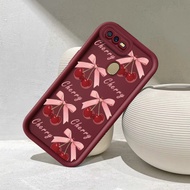 Cherry Bowknot Phone Case For OPPO F5 Youth F7 F9 F11 Pro F19 F21 Pro Protector Shockproof Soft Casi