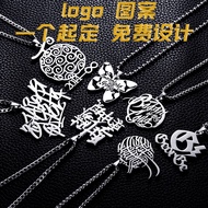 Name Pendant hiphopDIY Disco J23O Customized Necklace To Picture Letter Titanium Steel Customized Hi