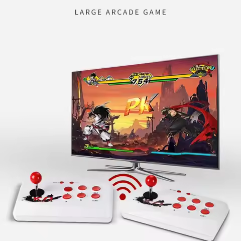 M8 Game Stick 4K Arcade Console Double Arcade Joystick 41000 Retro Games MAME PS1 9 Emulator Built-i