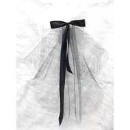 Black mesh veil, bridal veil