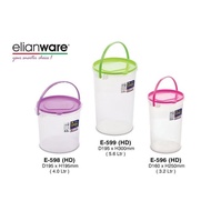Elianware Food Jar / 4 LTR & 5.6 LTR Snacks Storage Container with Handle, Food Jar E-598 E-599 - K,