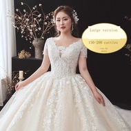 Wedding dress for ninang¤Wedding dress 2022 new trailing temperament bride Qi large size fat mm plus