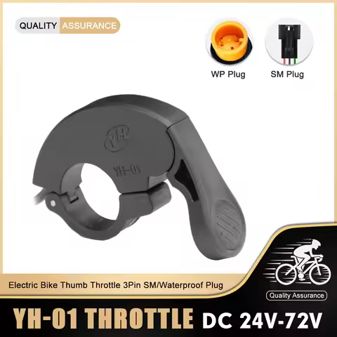 ebike accessories YH-01 ebike Throttle Quick Disassembly fit 12V-72V Electric Bike Fast Release Thum