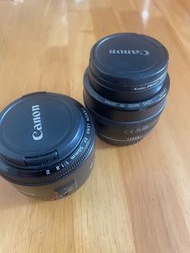 Canon lens EF 35mm f/1.2 &amp; ef 50mm 1.8 鏡頭
