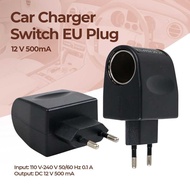 02 - Car Charger Switch Adaptor EU Plug 12V 500mA
