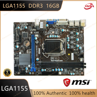 MSI H61M LGA 1155เมนบอร์ดคอมพิวเตอร์ Intel H61 DDR3 16GB DIMM รองรับ I3/I5/I7 Micro-ATX SATA 2 USB2.0เมนบอร์ดเกมเดสก์ท็อป