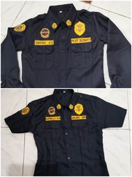 SECURITY GUARD UNIFORM WITH PATCHES (SOSIA, PADPAO, NAME, AGENCYNAME, COLLARPIN AND BADGE PATCHES