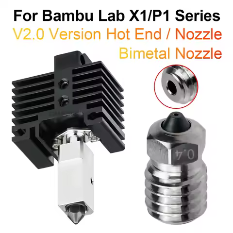 Hotend For Bambu Lab p1p X1C P1S X1 V2.0 Upgrade Hot end Kit Print Head Bimetal Nozzle 3D printing p