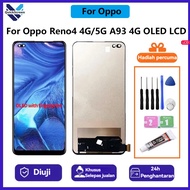【QuickScreen】Original For Oppo Reno4 4G/5G CPH2113 CPH2091 A93 4G OLED LCD+ Kit Alat Percuma