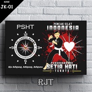 Jam Dinding PSHT Kayu Kotak