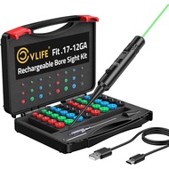 CVLIFE Rechargeable Bore Sight Laser Kit with 64 Adapters fit 0.17 to 12GA Calibers, Professional Re