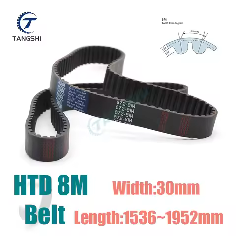 HTD 8M Closed Loop Timing Belt Width 30mm Length 1536 1544 1552 1560 1568 1576 1584 1592 1600 1608 1