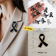 JJ Shop​ Ribbon Brooch Black Silver And Gold Suitable For Men And Women