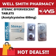 STENAC EFFERVESCENT TABLETS  (Acetylcysteine 600mg)(Clears Phlegm / Kahak)