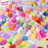 LEEHUR 100PCS Kawaii Squishies, Mochi Squishy Toys for Kids Party Favors, Mini Stress Relief Squishy