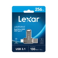 LEXAR OTG Flashdrive D400 32GB/64GB/128GB/256GB (130MB/s) Dual Drive TypeC USB3.1 แฟลชไดร์ฟ โทรศัพท์
