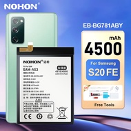 NOHON EB-BG781ABY 4500mAh Battery for Samsung Galaxy S20 FE S20FE 5G SM-G781 A52 SM-A526/DS Phone Ba