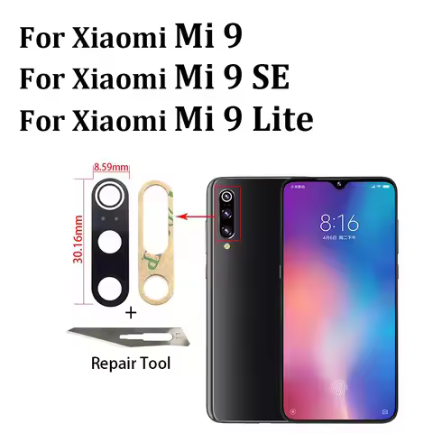 2Pcs Camera Glass For Xiaomi Mi 9 Lite Se Mi10 11 10T Pro Note 10 Lite Poco X3 F3 9C Rear Back Camer