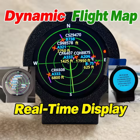 2026 New USB‑C Deskradar Live ADS‑B Flight Tracker Gadget Sonar‑Grid Display 3D‑Printed Shell Aviati