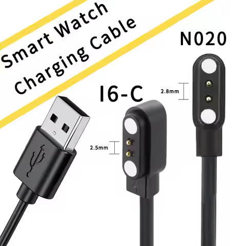 2-Pin USB Replacement Magnetic Smart Watch Charging Cable, For I6-C/ST5/ I6/ G16/ MV66/K50/M16/M12/D