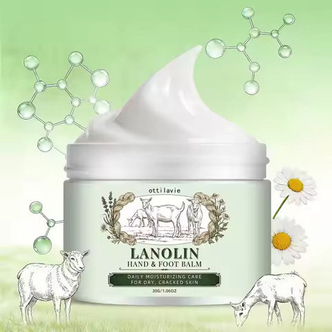 Ottilavie Lanolin Hand & Foot Cream • Intensive Moisturizing • For Dry Cracked Skin • All Skin Types